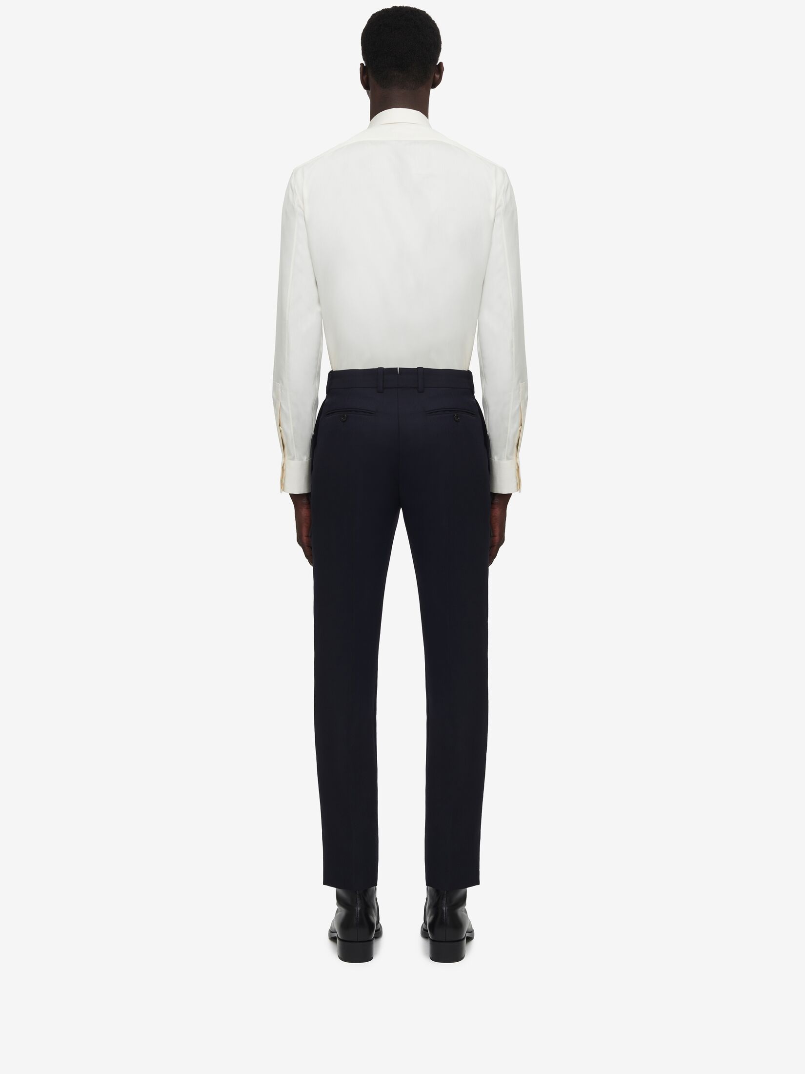 Alexander Mcqueen Straight-leg Cropped Trousers In Black