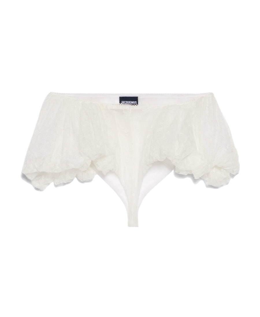 Shop Jacquemus Le Short Chouchou Embroidered Shorts In White