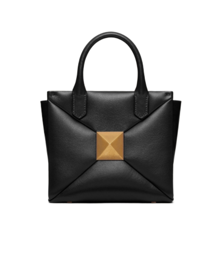 Valentino Roman Stud Tote Bag In Black
