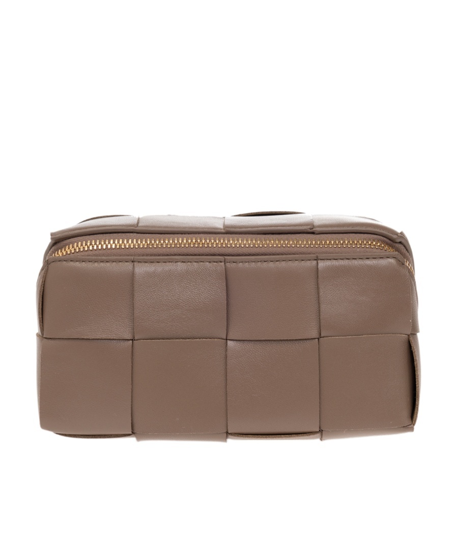 Bottega Veneta Cassette Maxi Intrecciato Clutch Bag In Brown
