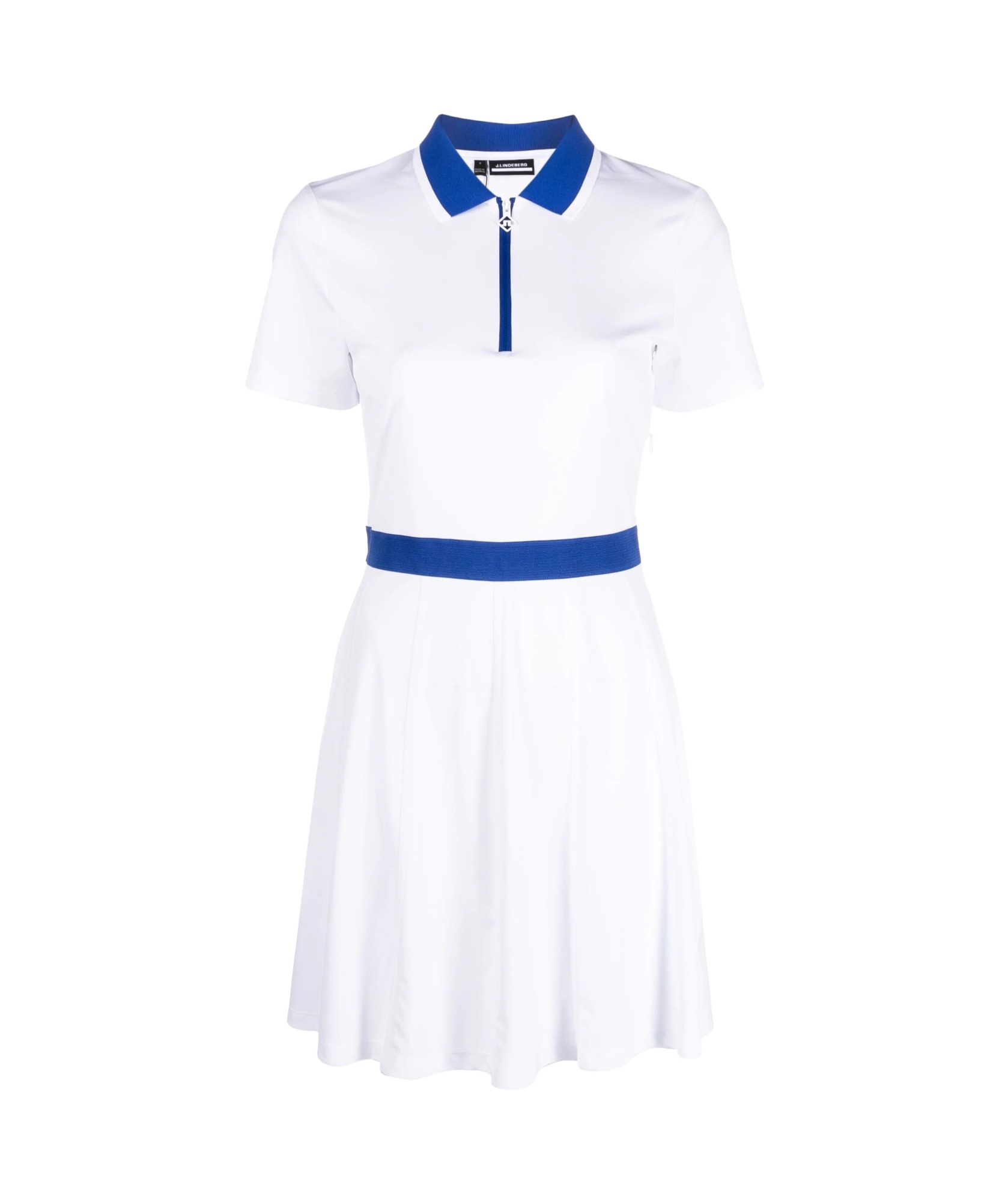 Shop J. Lindeberg Short Sleeve Dress In White