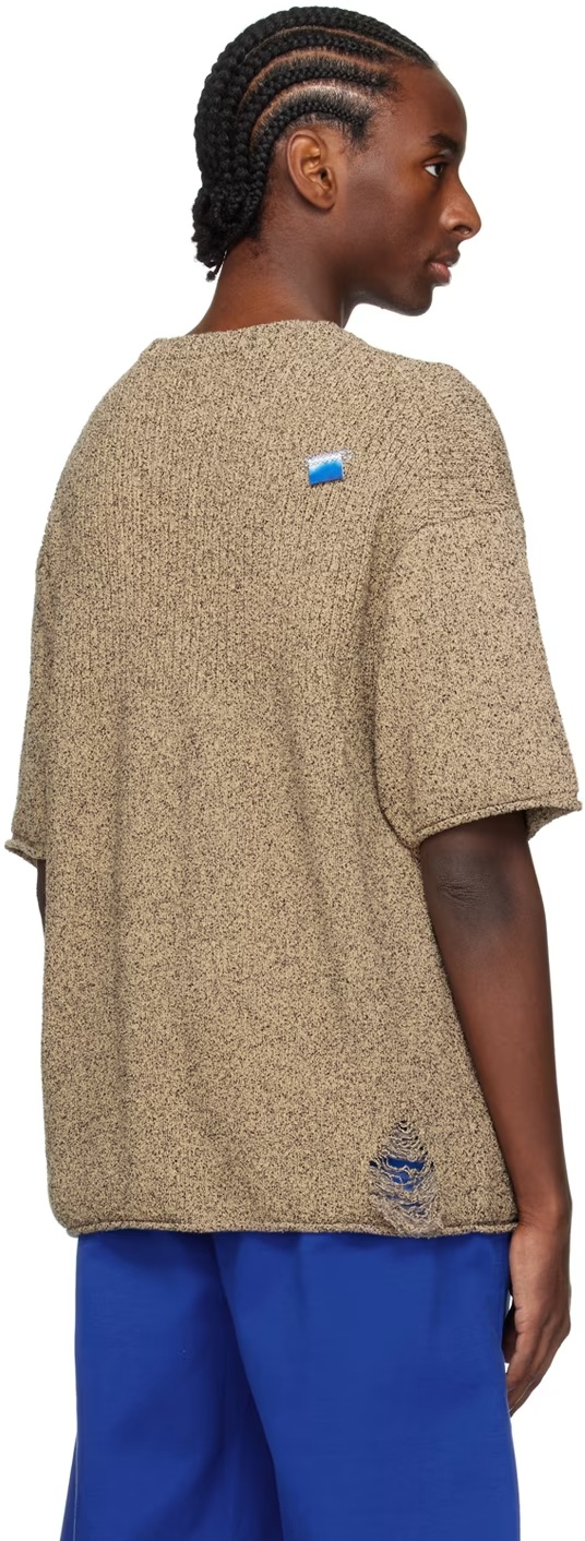 Ader Error Torn T-shirt In Brown