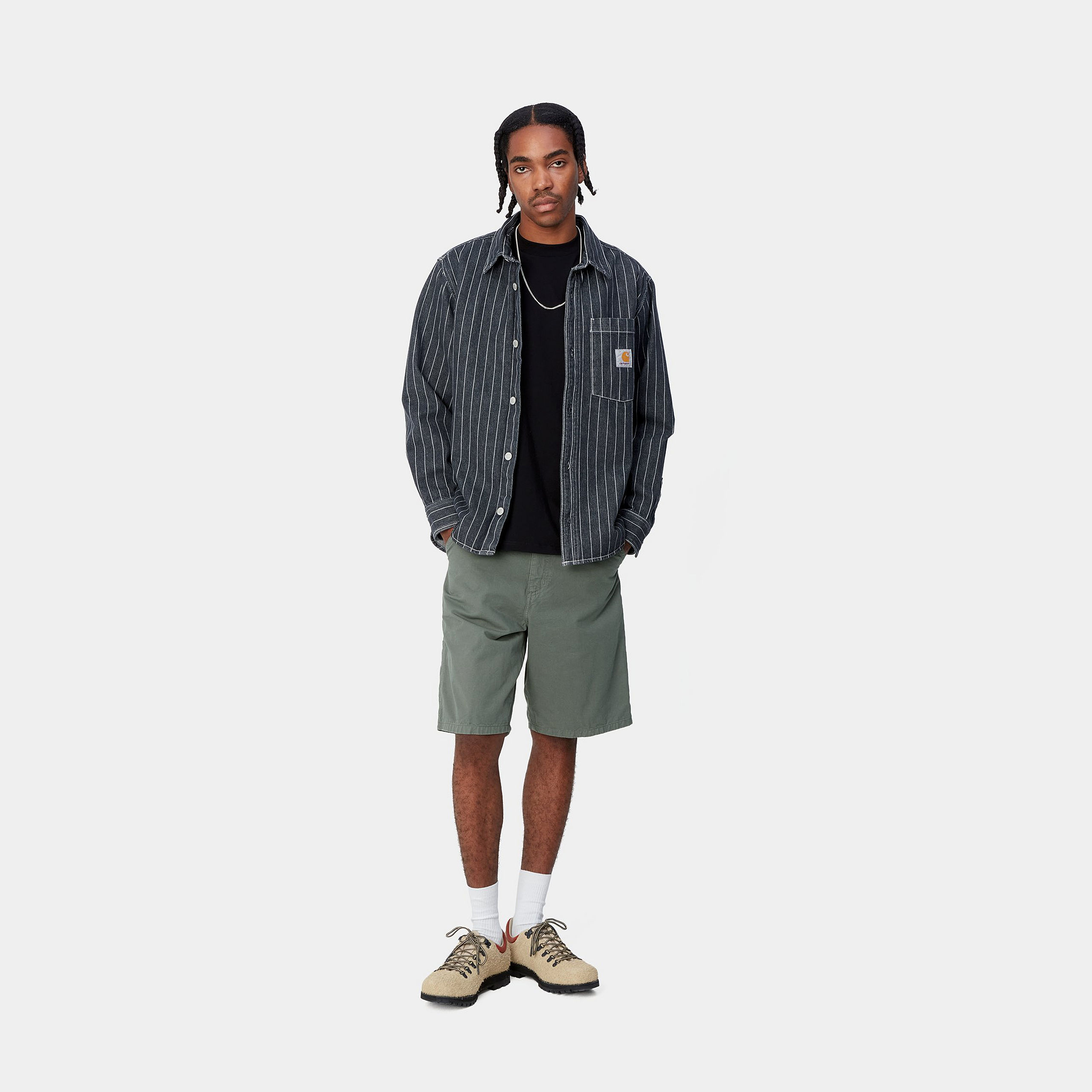 Carhartt Single Knee-length Shorts In Green
