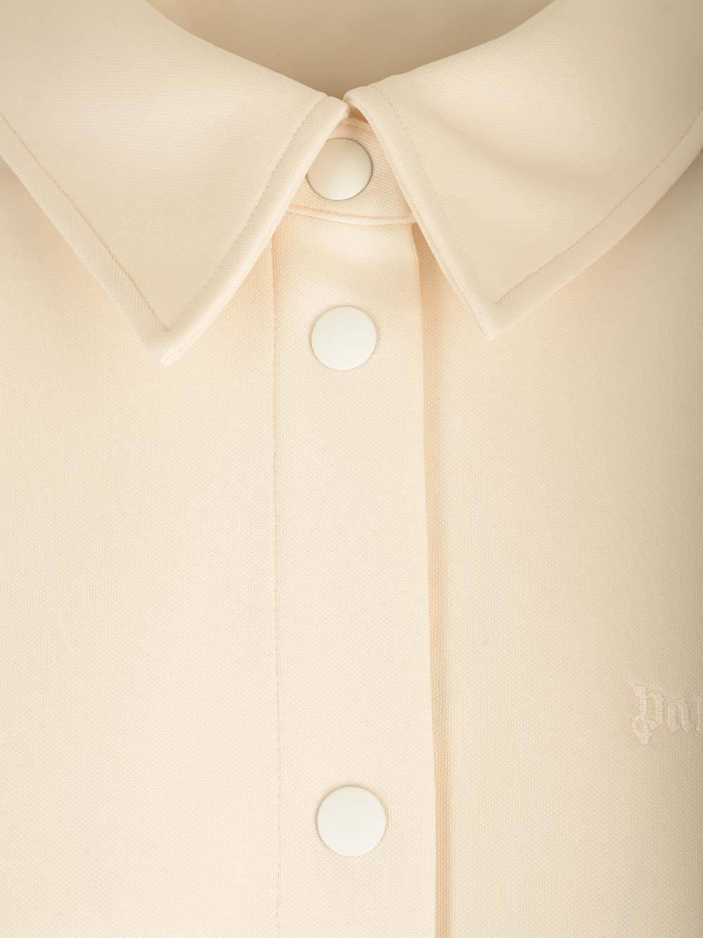 Palm Angels Compact Jersey Overshirt In Nude