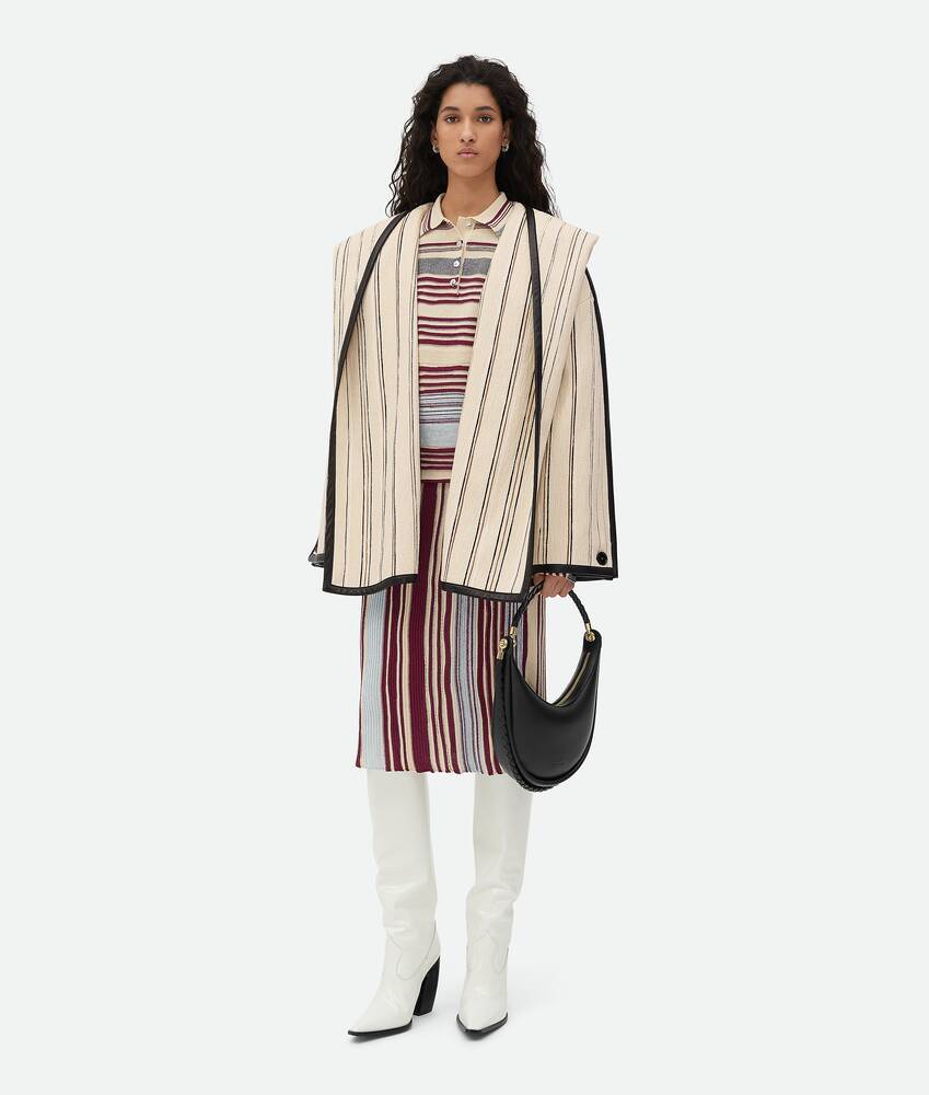 Shop Bottega Veneta Striped Mid-length Skirt In Multicolor