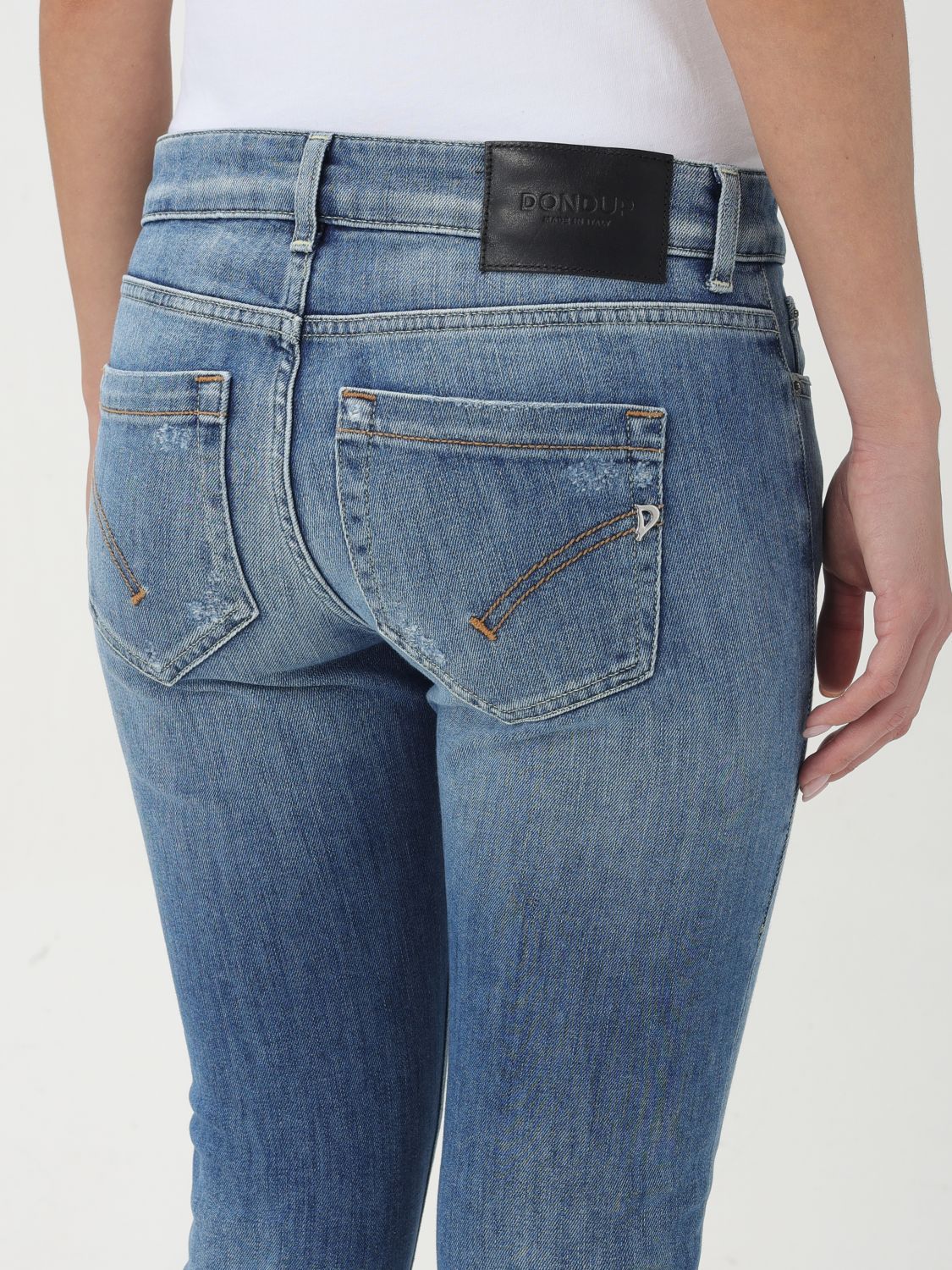 Dondup Five-pocket Denim Trousers In Blue