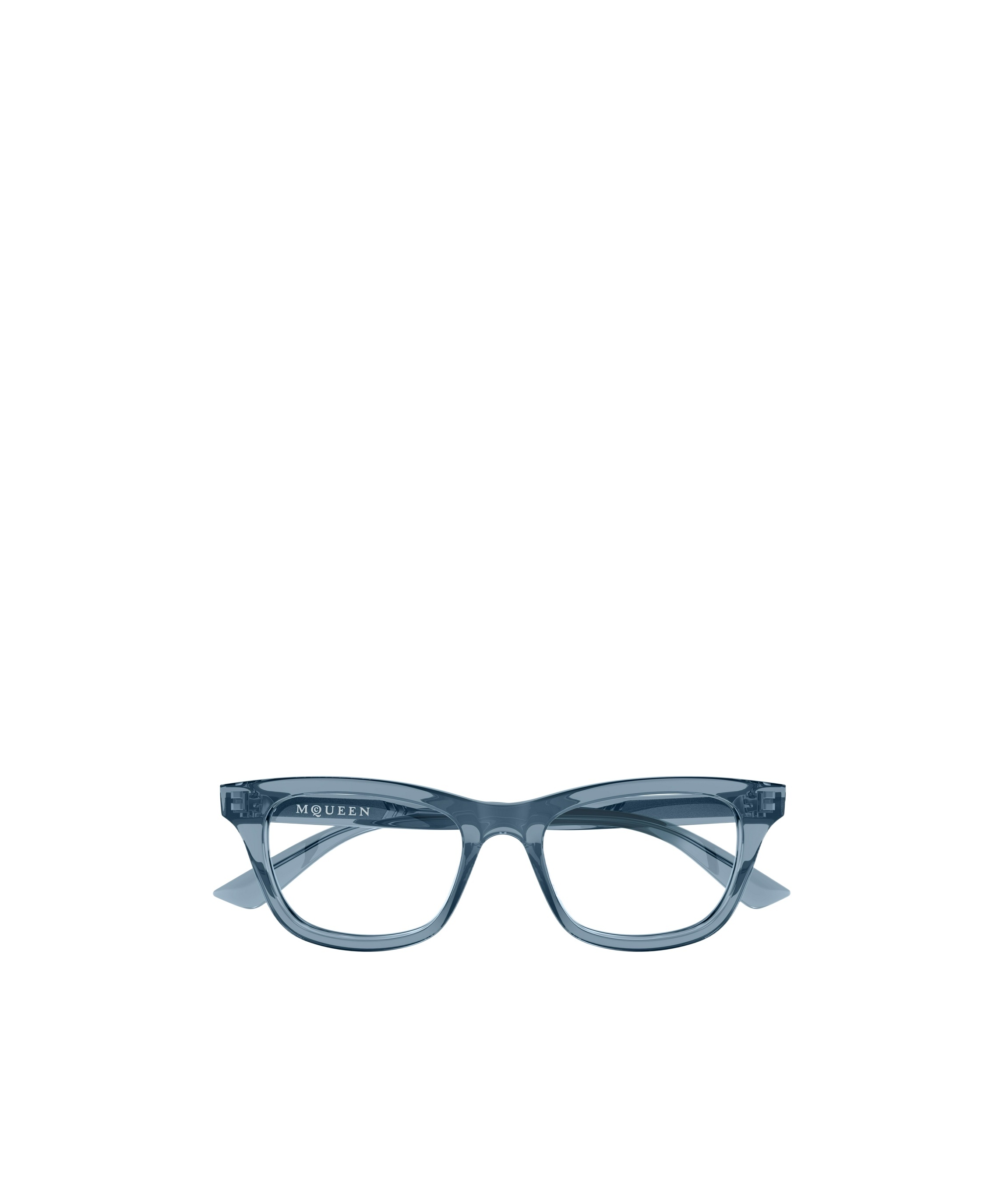 Alexander Mcqueen Eyewear Square Frame Glasses In Blue