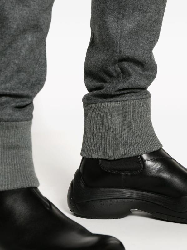 Jil Sander Elasticated-waistband Wool Track Pants In Black