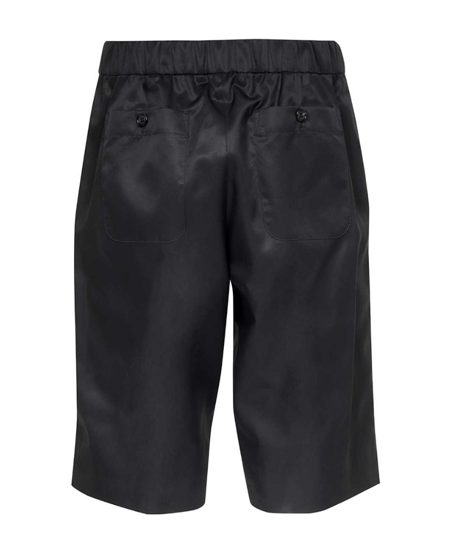 Alexander Mcqueen Panelled Straight-leg Shorts In Black