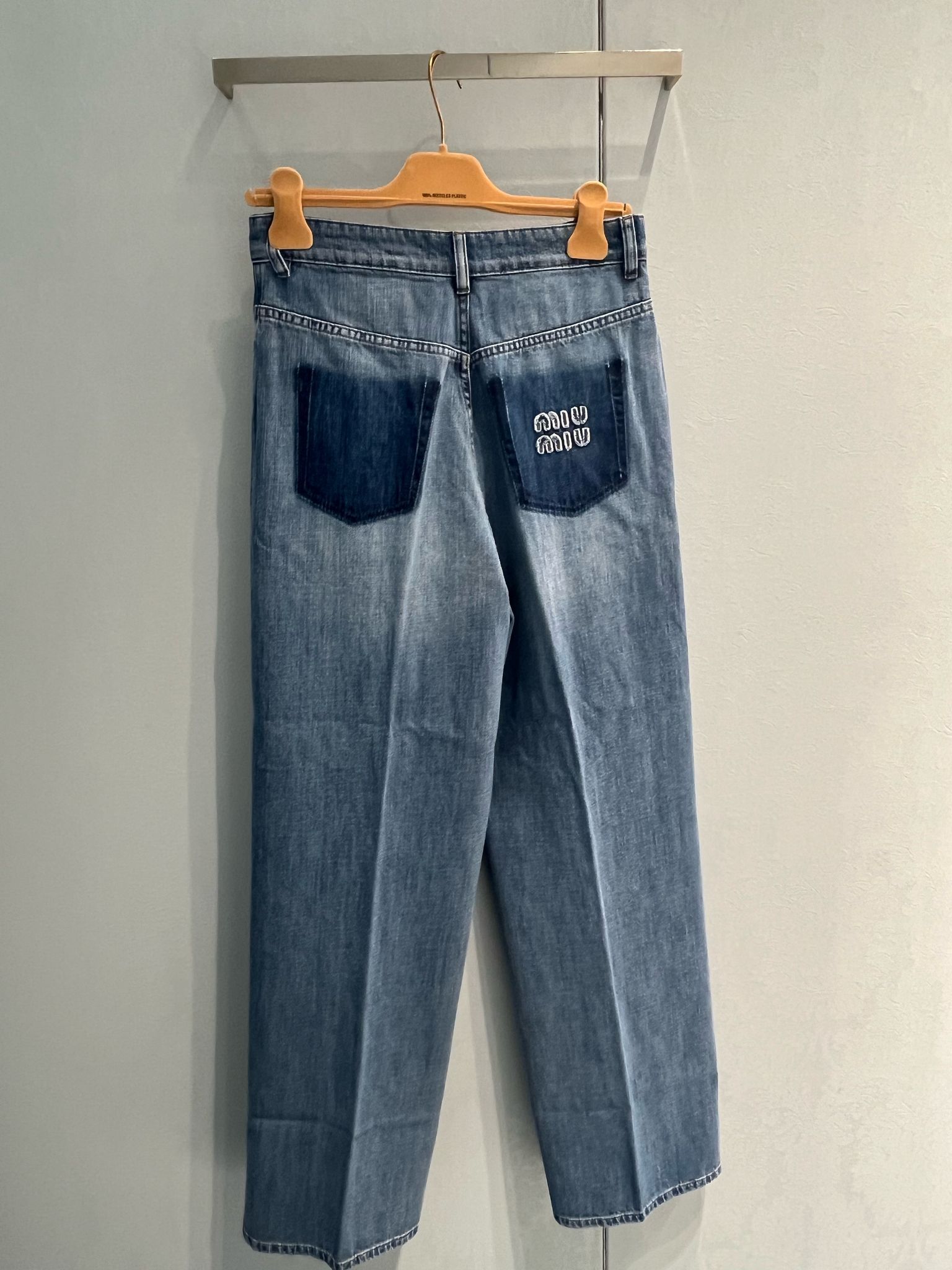 Miu Miu Logo Denim Trousers