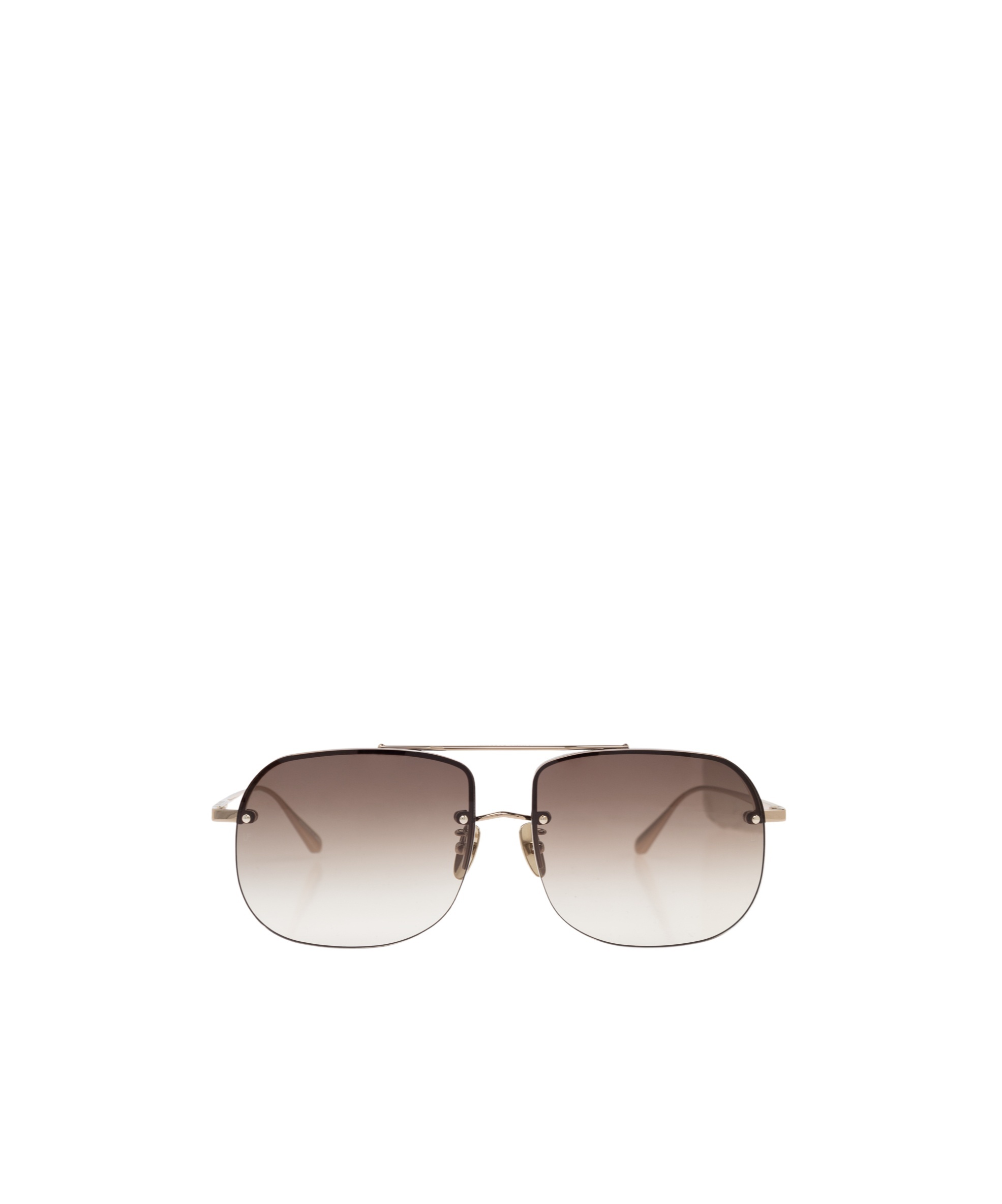 Linda Farrow Full Frame Sunglasses In White