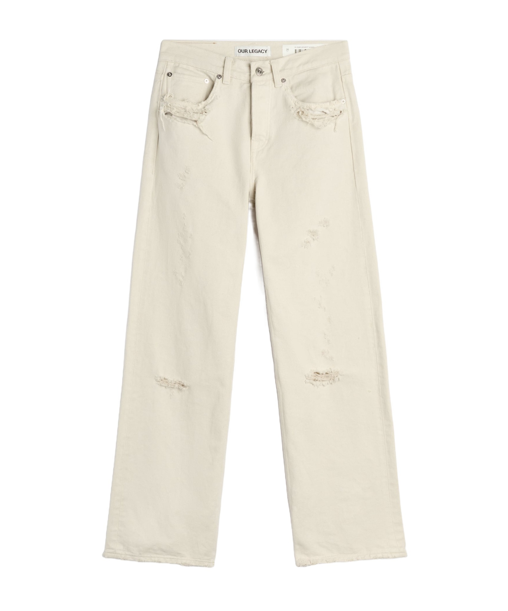 Our Legacy Casual Trousers With Belt Loops In White