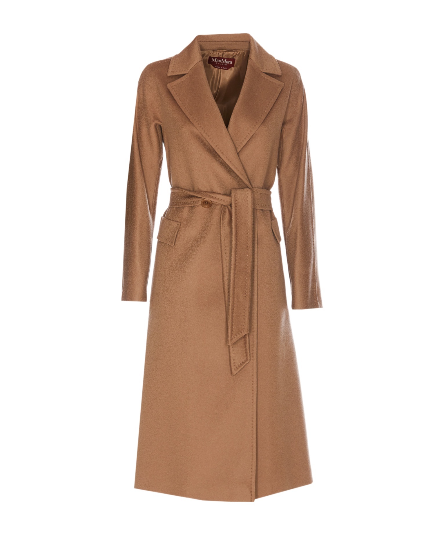 Max Mara Long-sleeved Coat In Brown