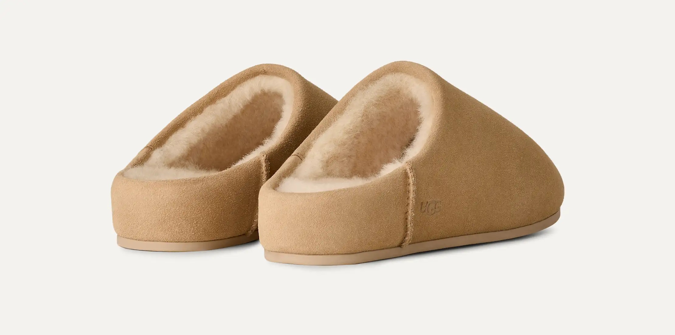 Ugg Chestnut Brown Suede Leather Elea Slip-on Slippers