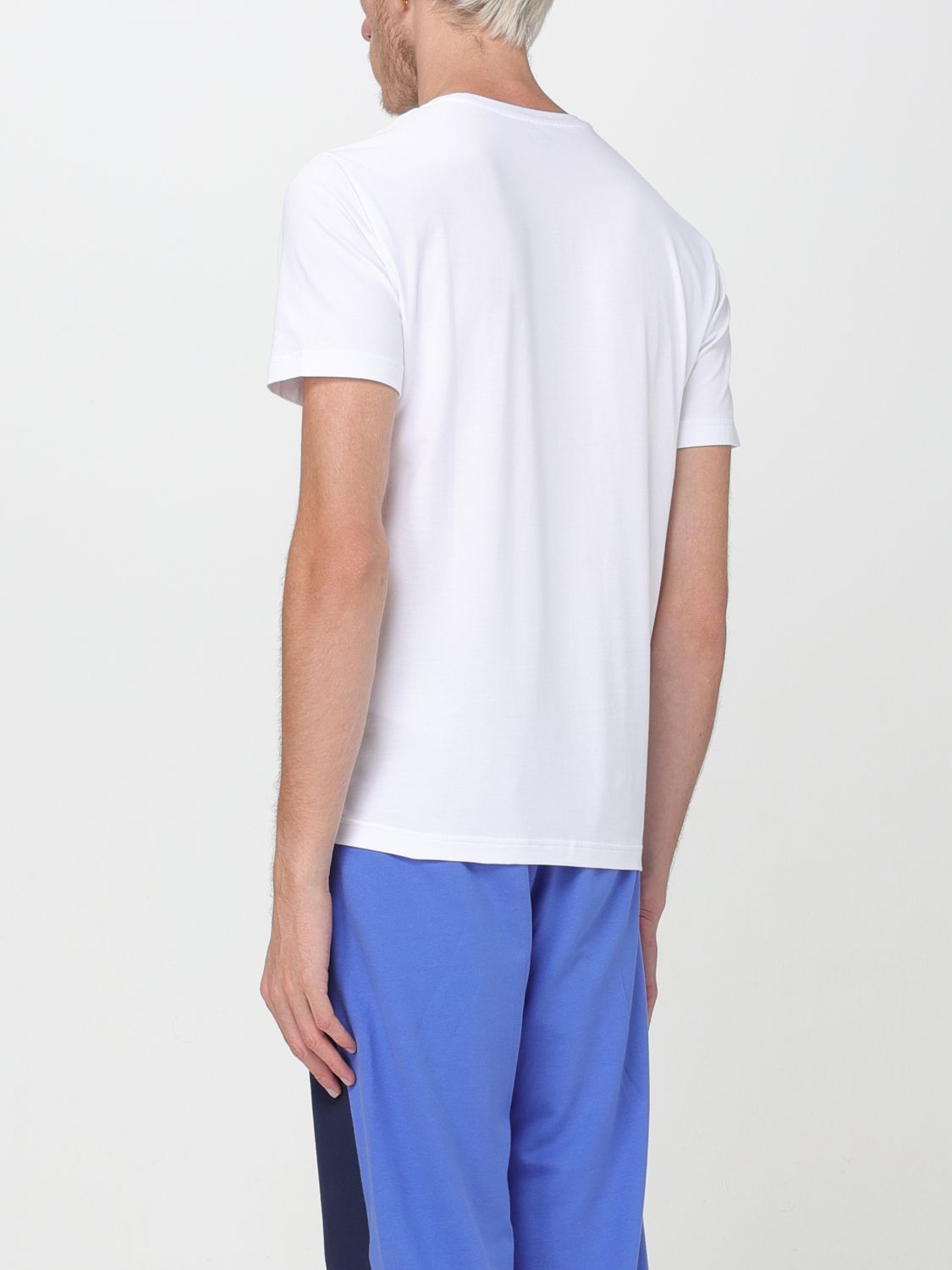 Ea7 Logo T-shirt With Round Neck Pattern In White