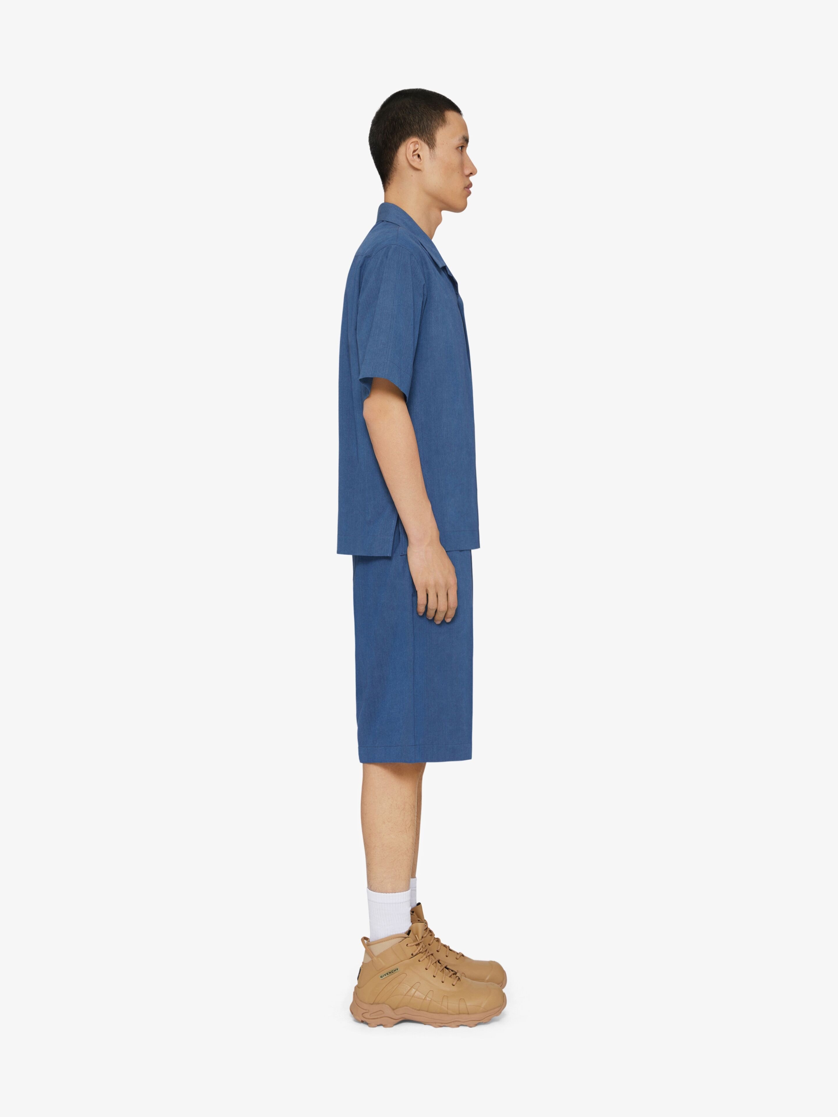 Givenchy Shirt In Ozone Washed Denim Chambray In Blue