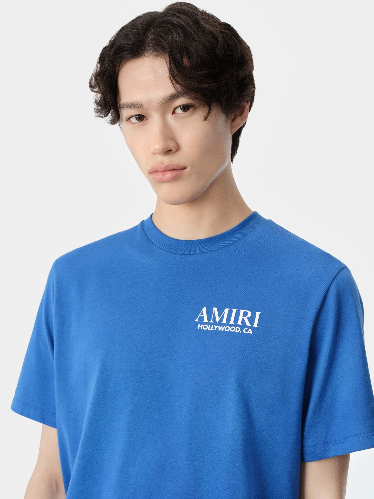 Amiri Bones Stacked Cotton T-shirt In Blue