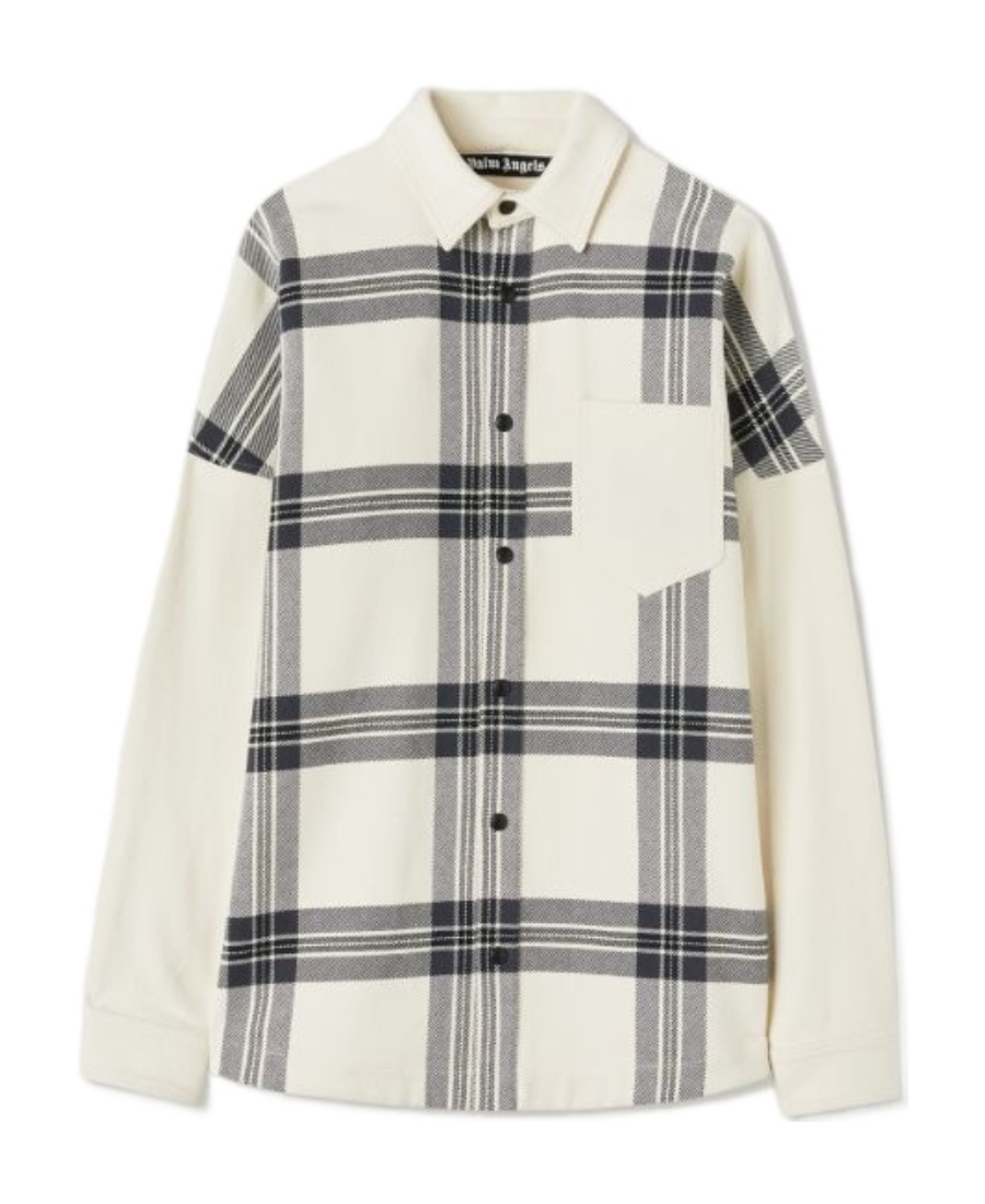 Palm Angels Clour-block Panelled Design Jacket In White