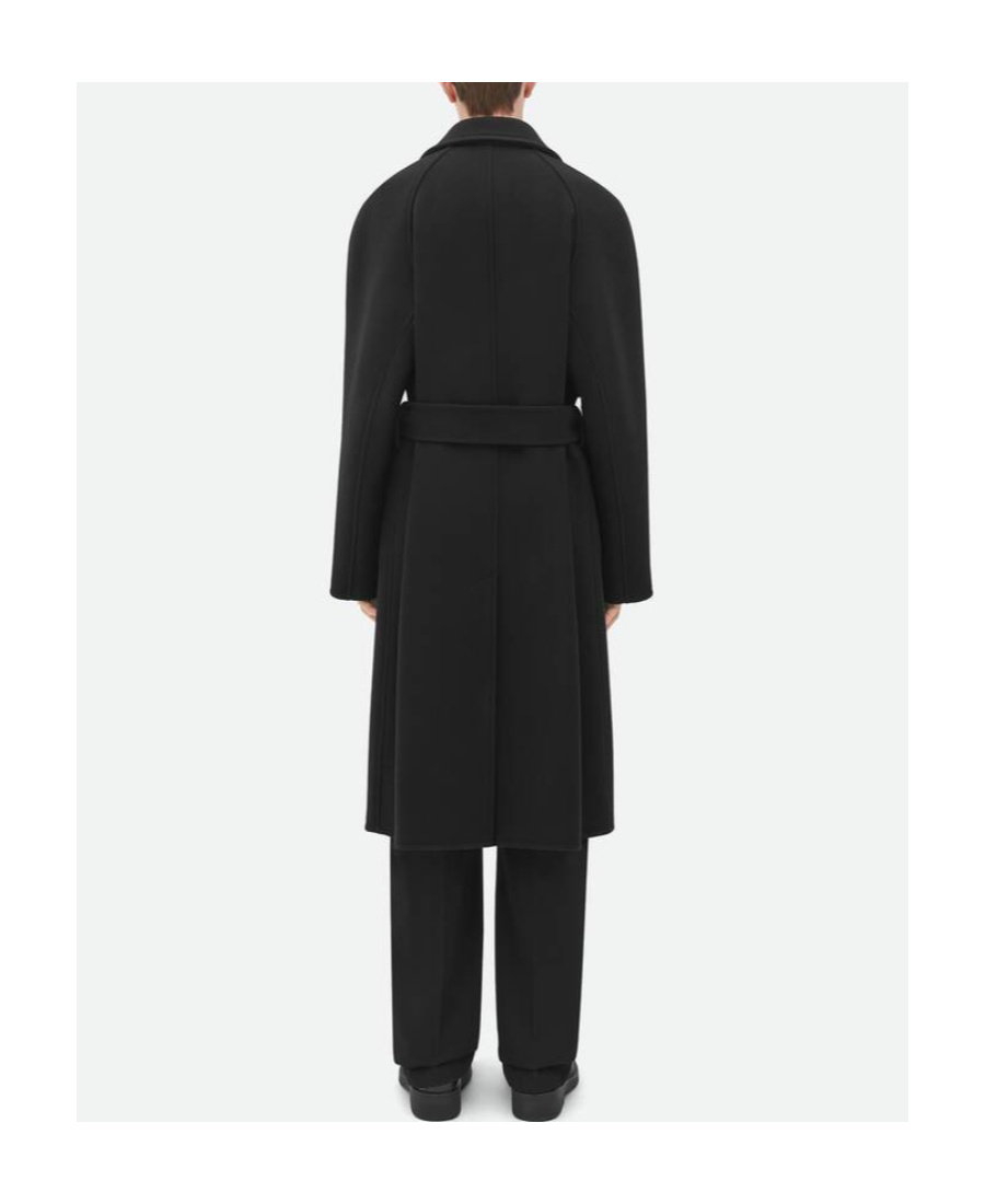 Bottega Veneta Double-breasted Wool And Cashmere Coat In Black