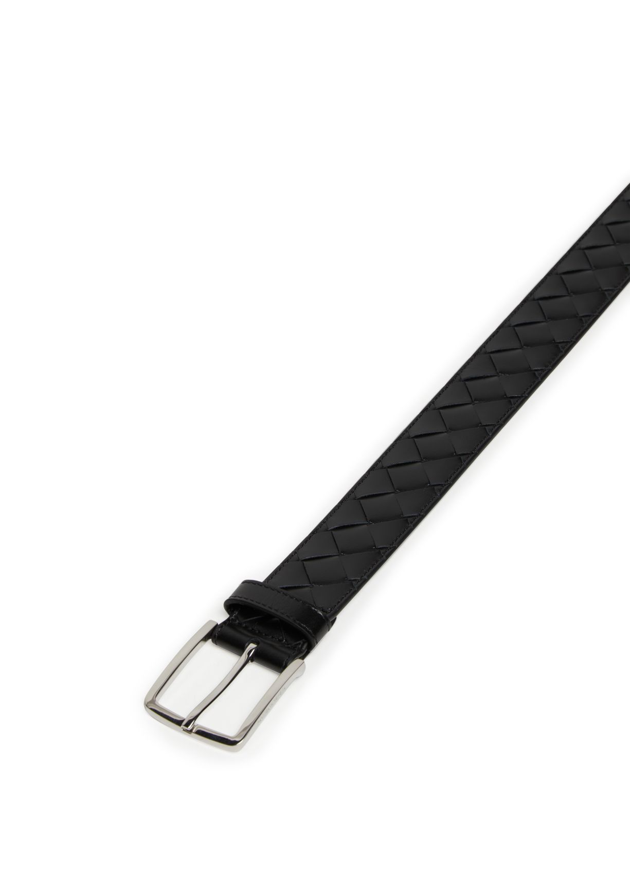 Shop Bottega Veneta Knitted Detail Belt In Black