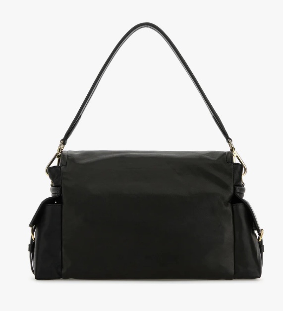 Prada Logo Shoulder Bag In Black