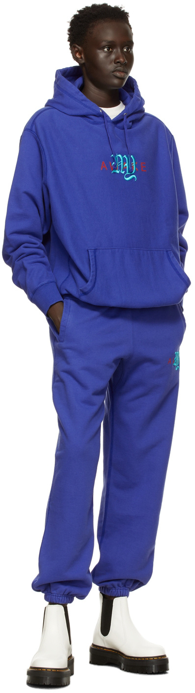 Awake Logo Embroidered Sweatpants In Blue