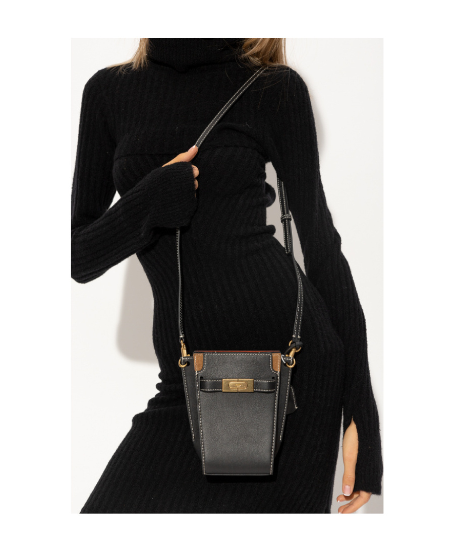 TORY BURCH LEE RADZIWILL LEATHER BUCKET BAG