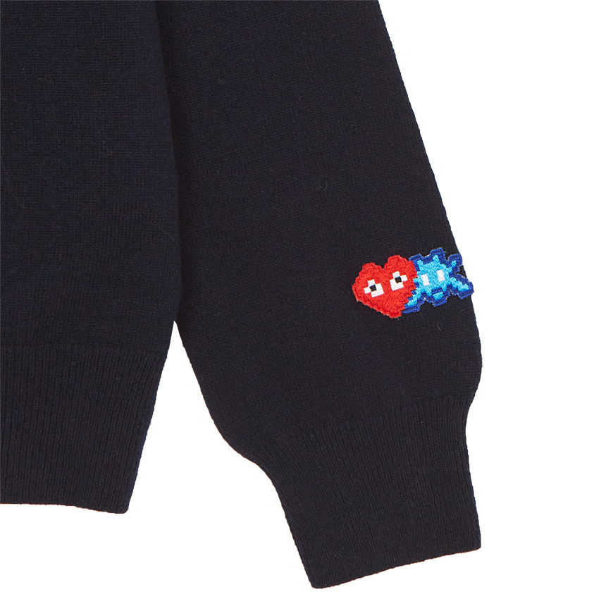 Comme Des Garçons Play X Invader Pixelated-heart Cardigan