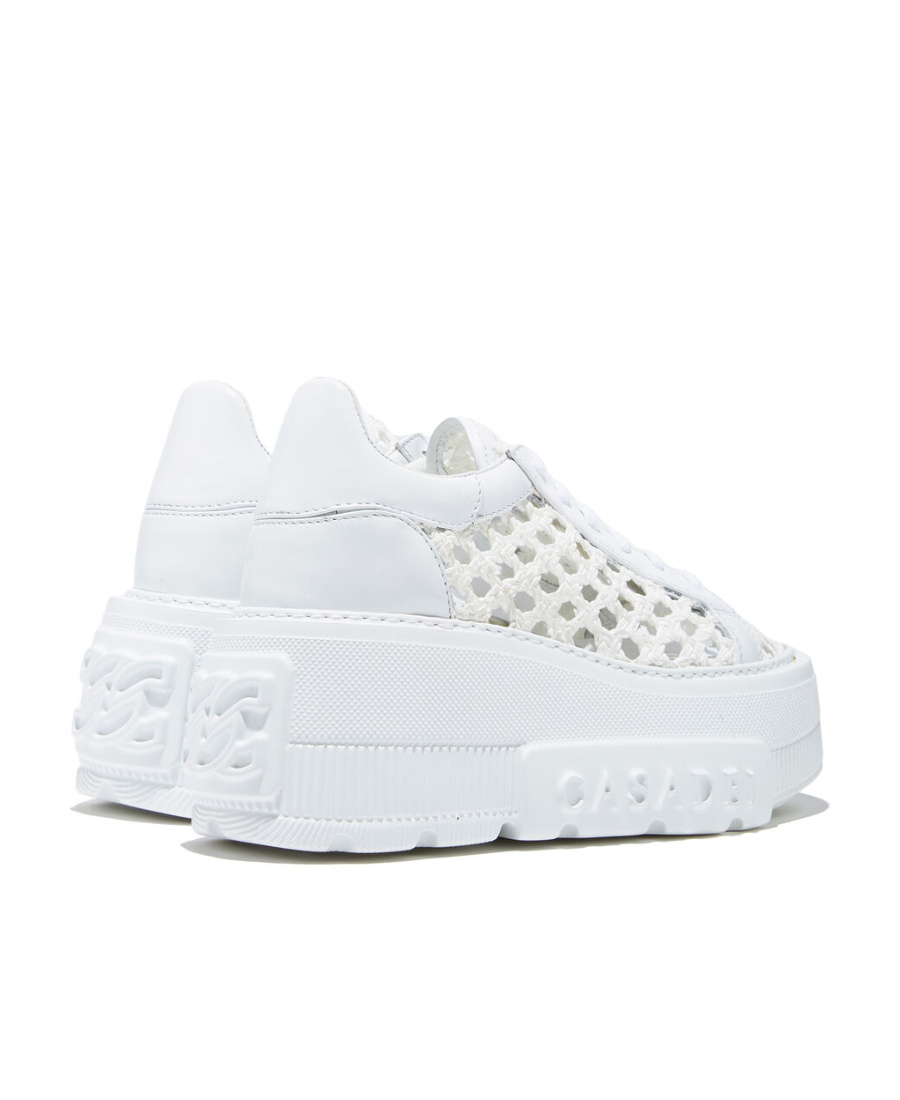 Casadei Sneakers Low Top Platform Sole In White