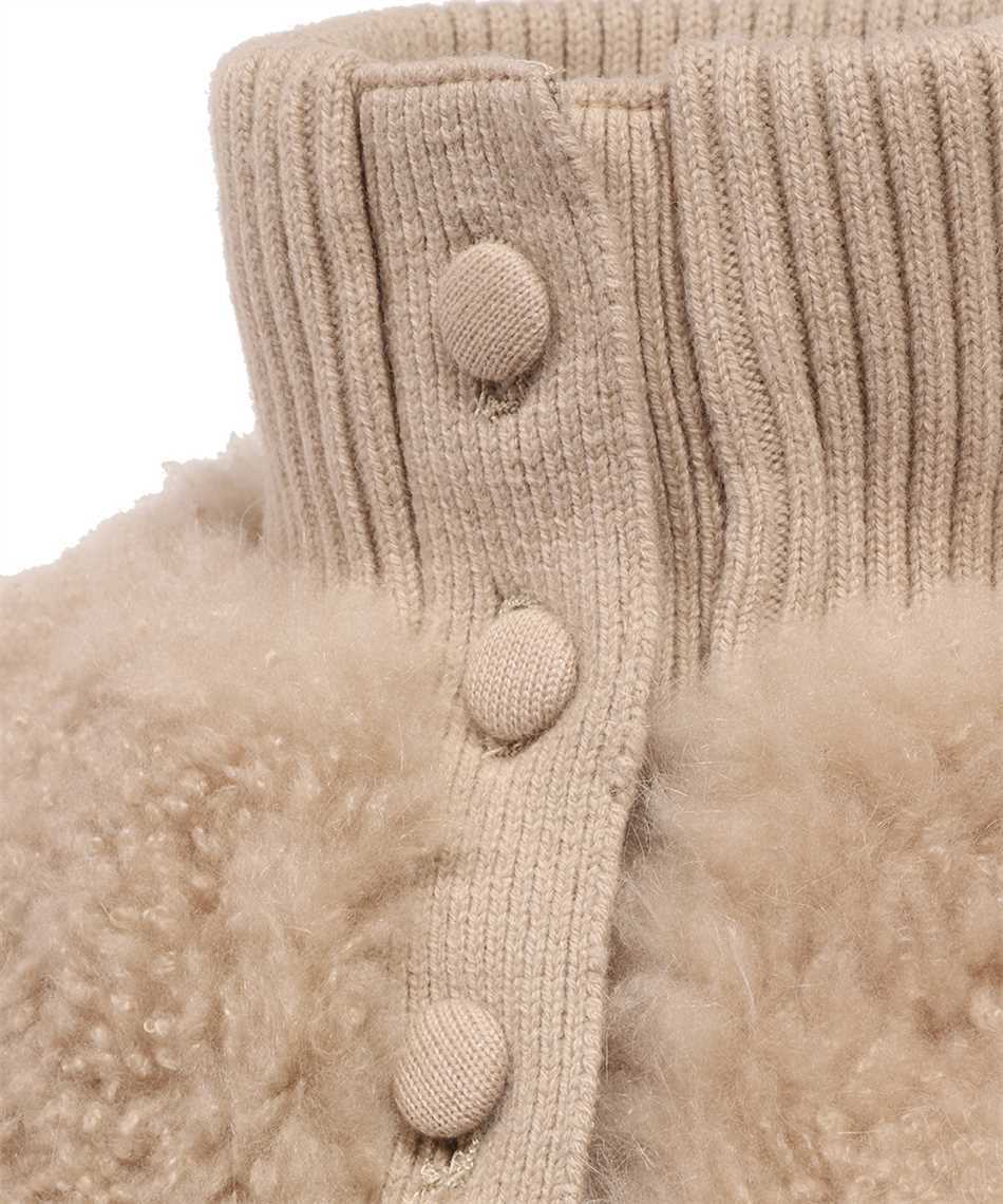 Shop Yves Salomon Stand-collar Fur Vest In Nude