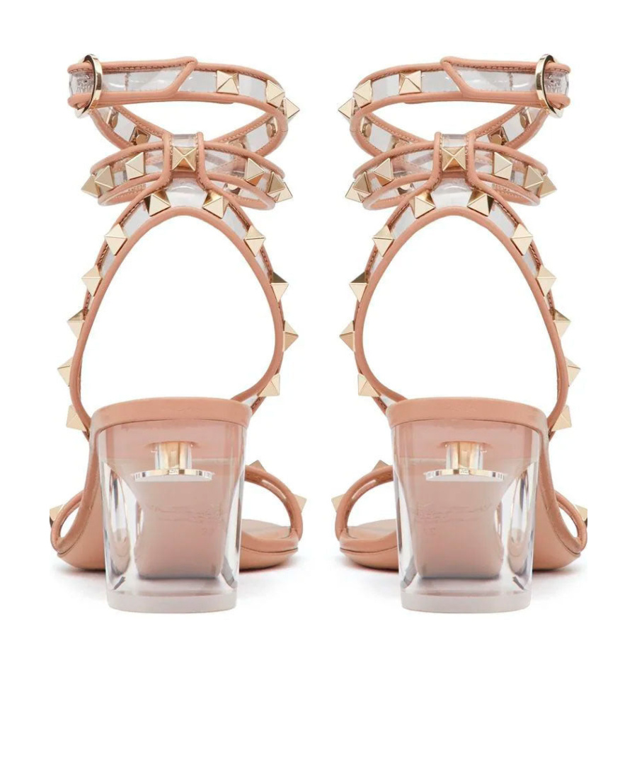 VALENTINO GARAVANI ROCKSTUD BLOCK-HEEL SANDALS