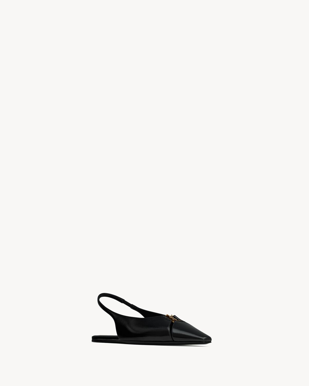 Saint Laurent Babylone Slingback Flats In Smooth Leather