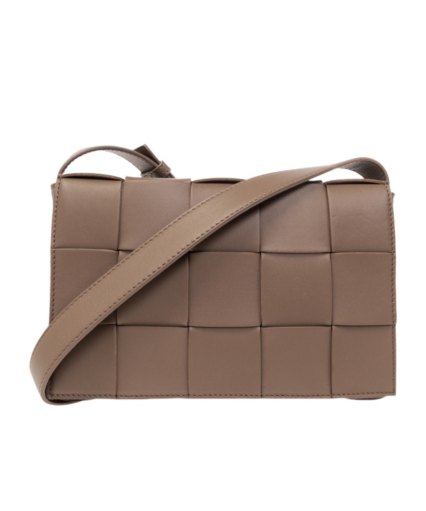 Bottega Veneta Small Cassette Crossbody Bag In Brown