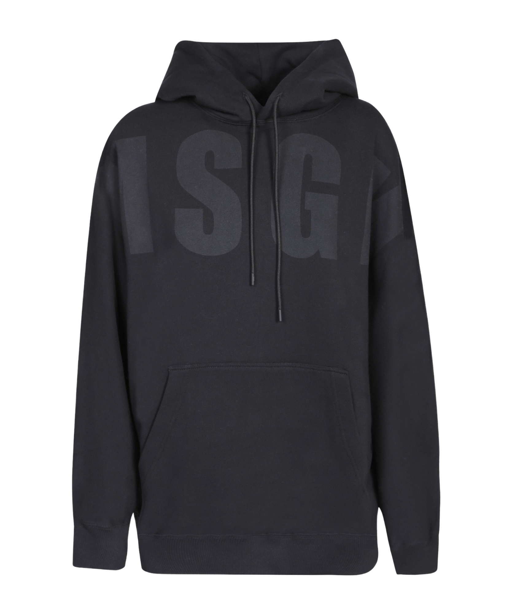 Msgm Black Hooded Sweatshirts In Black