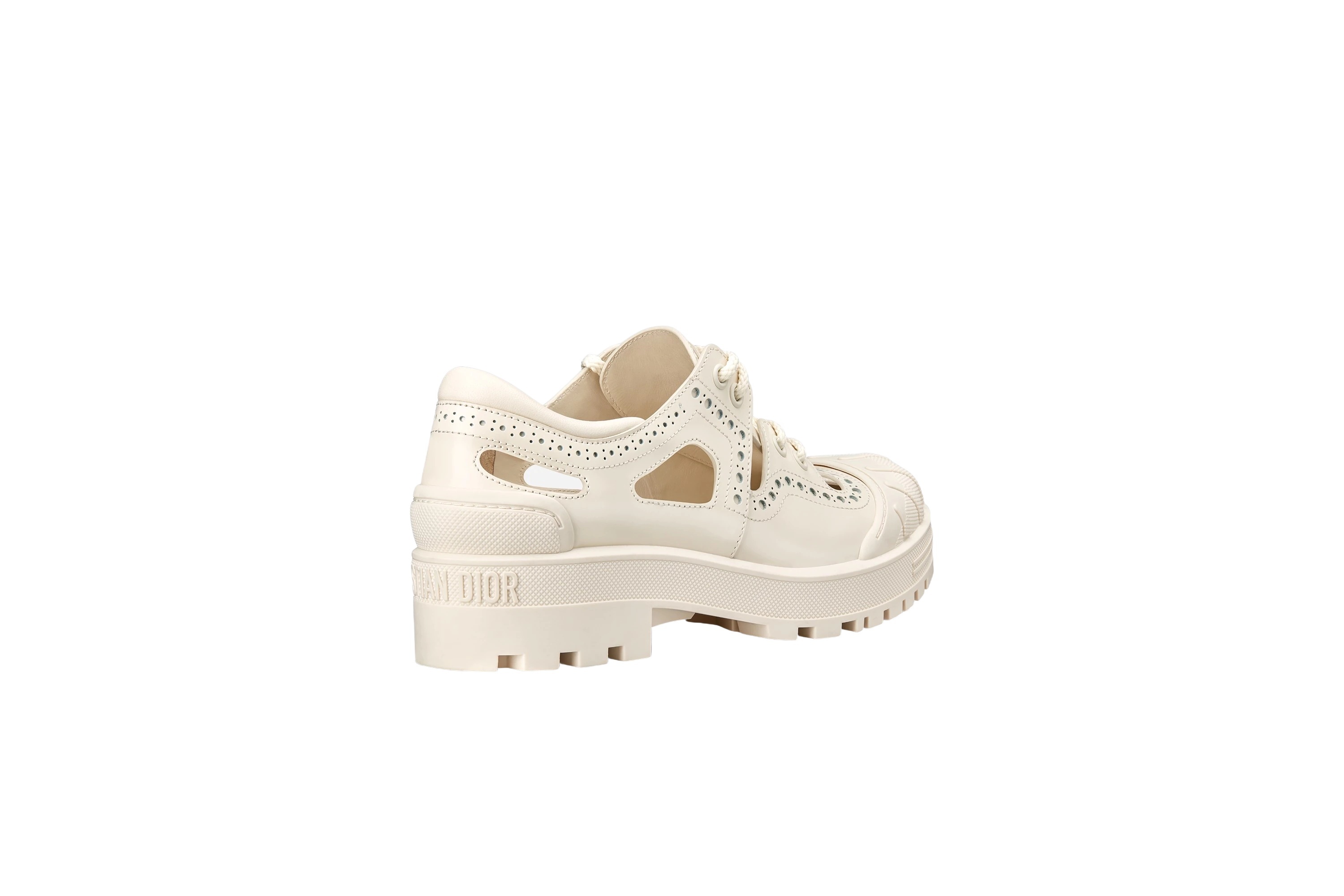 Dior Iron Derby Shoes In White
