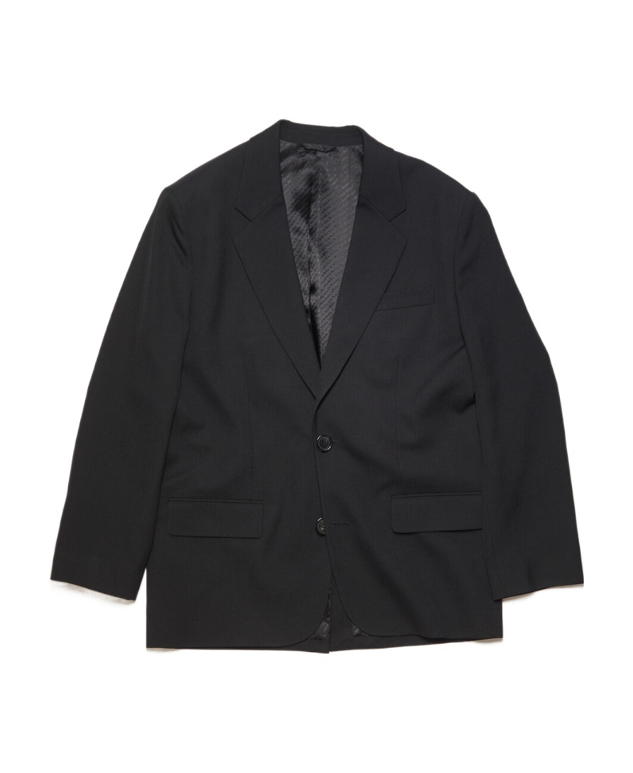 Acne Studios Single-breasted Wool Blazer In Black