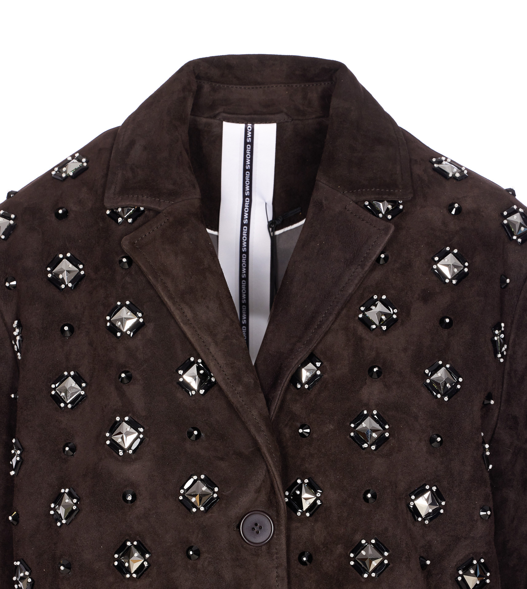 Sword 6.6.44 Long-sleeved Leather Jacket In Brown