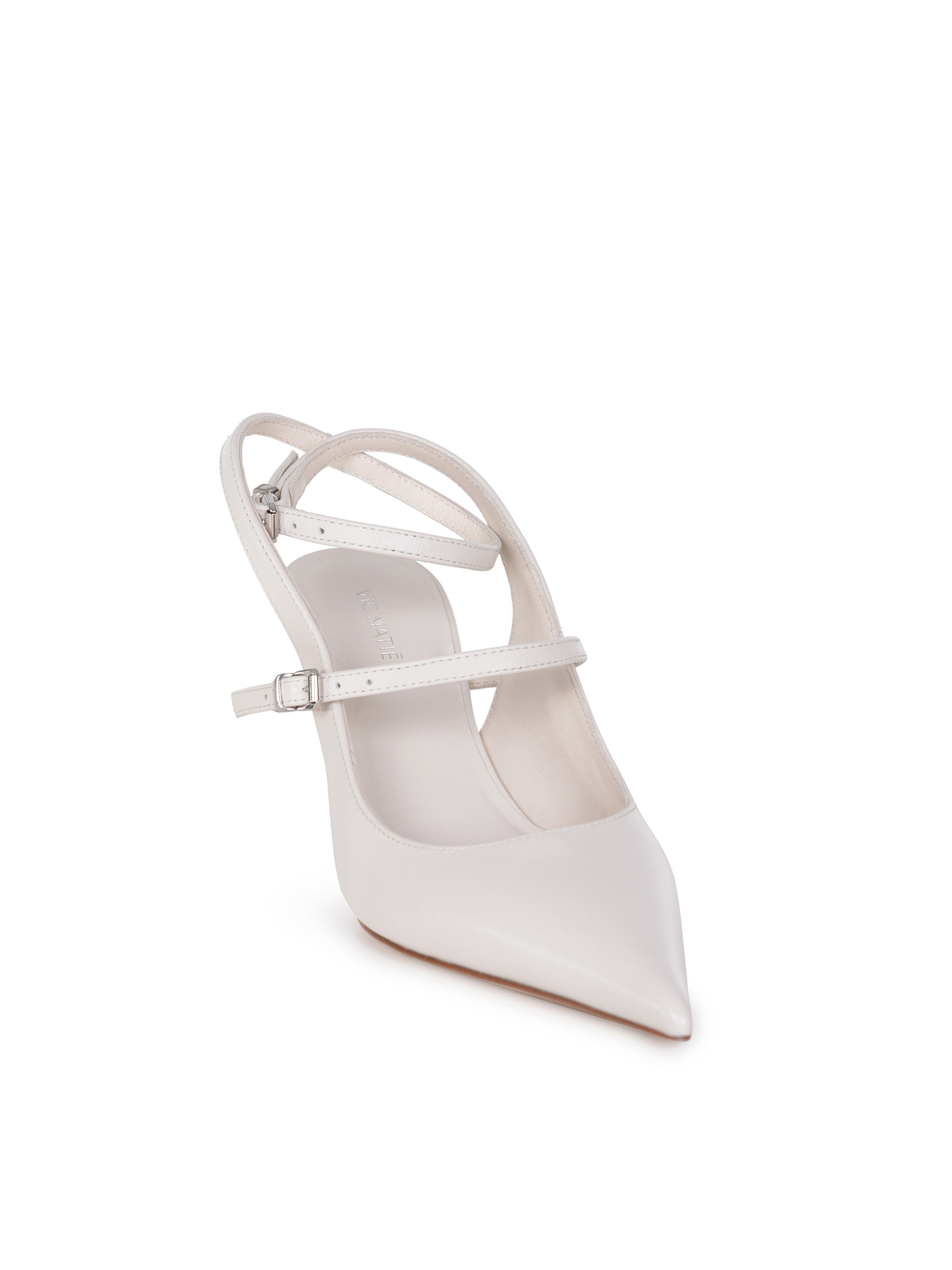 Vic Matie Pointed Toe Pumps In White