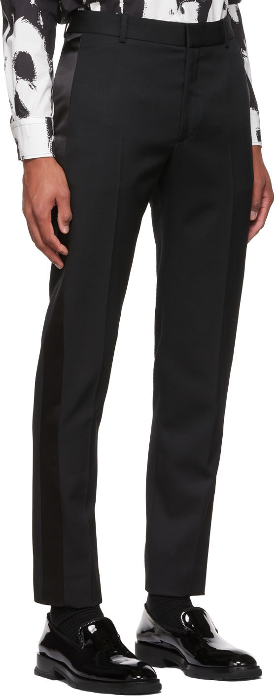 Alexander Mcqueen Tailored Straight-leg Pants In Black