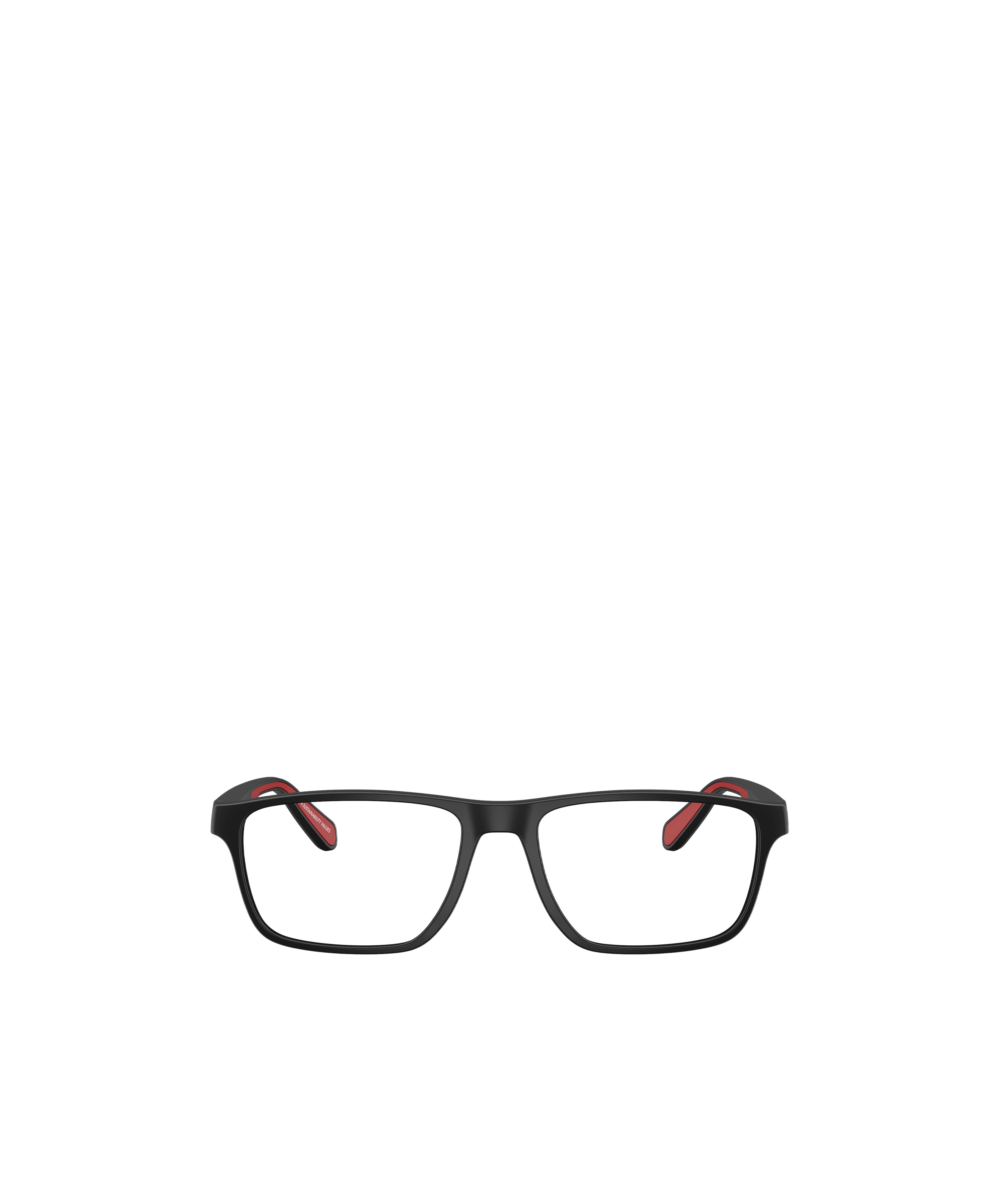 Emporio Armani 54mm Rectangle Optical Glasses In Black