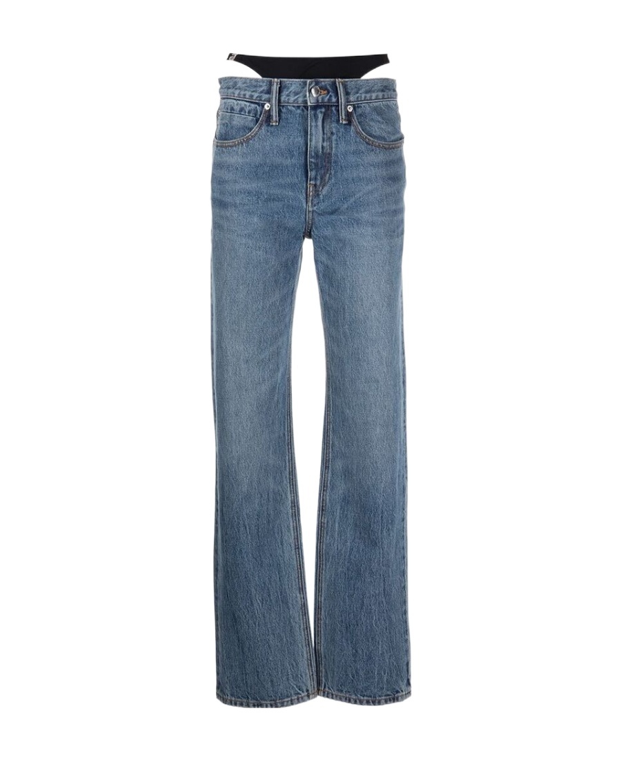 ALEXANDER WANG LOW-WAISTED THONG JEANS 