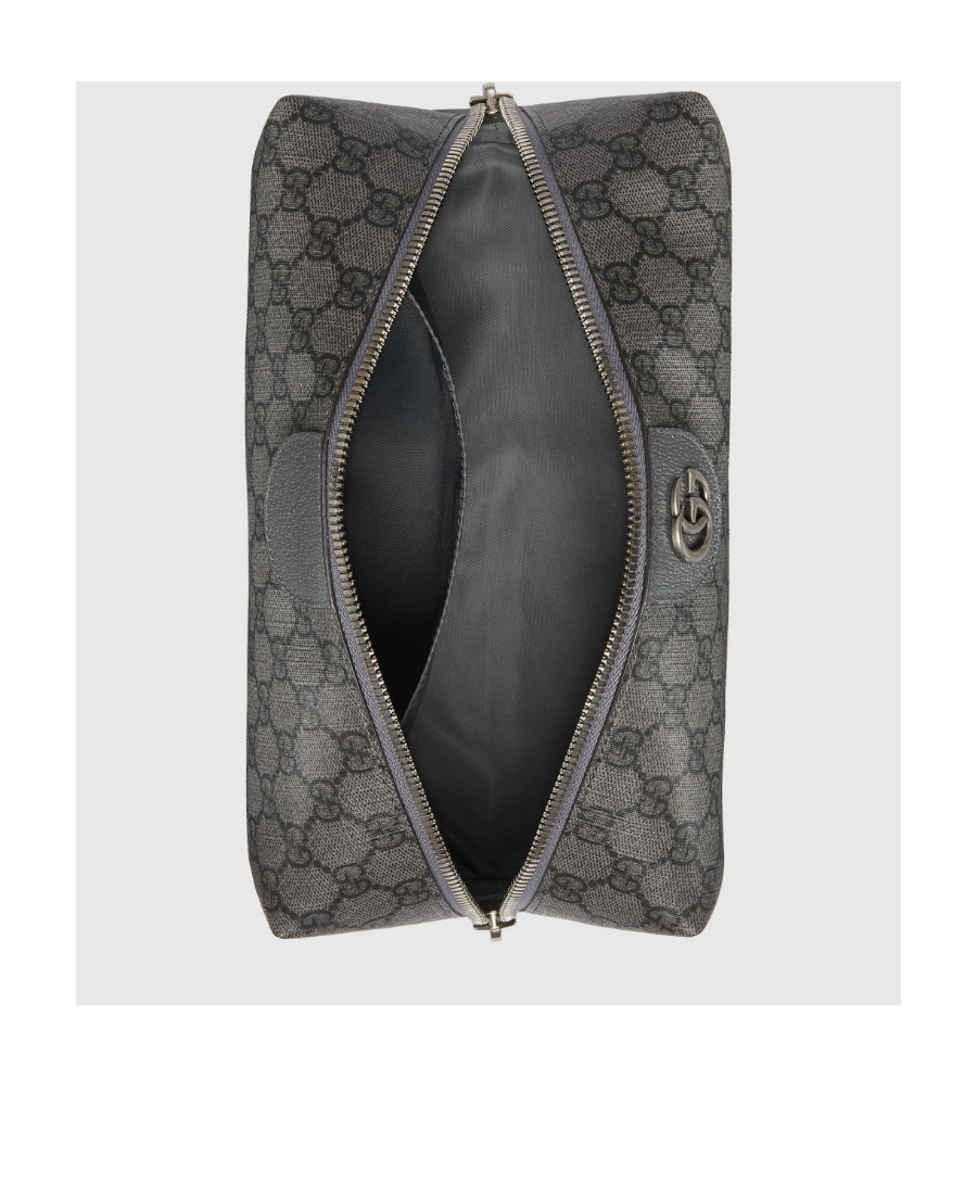 Gucci Medium Ophidia Interlocking Gg Pattern Washbag In Gray