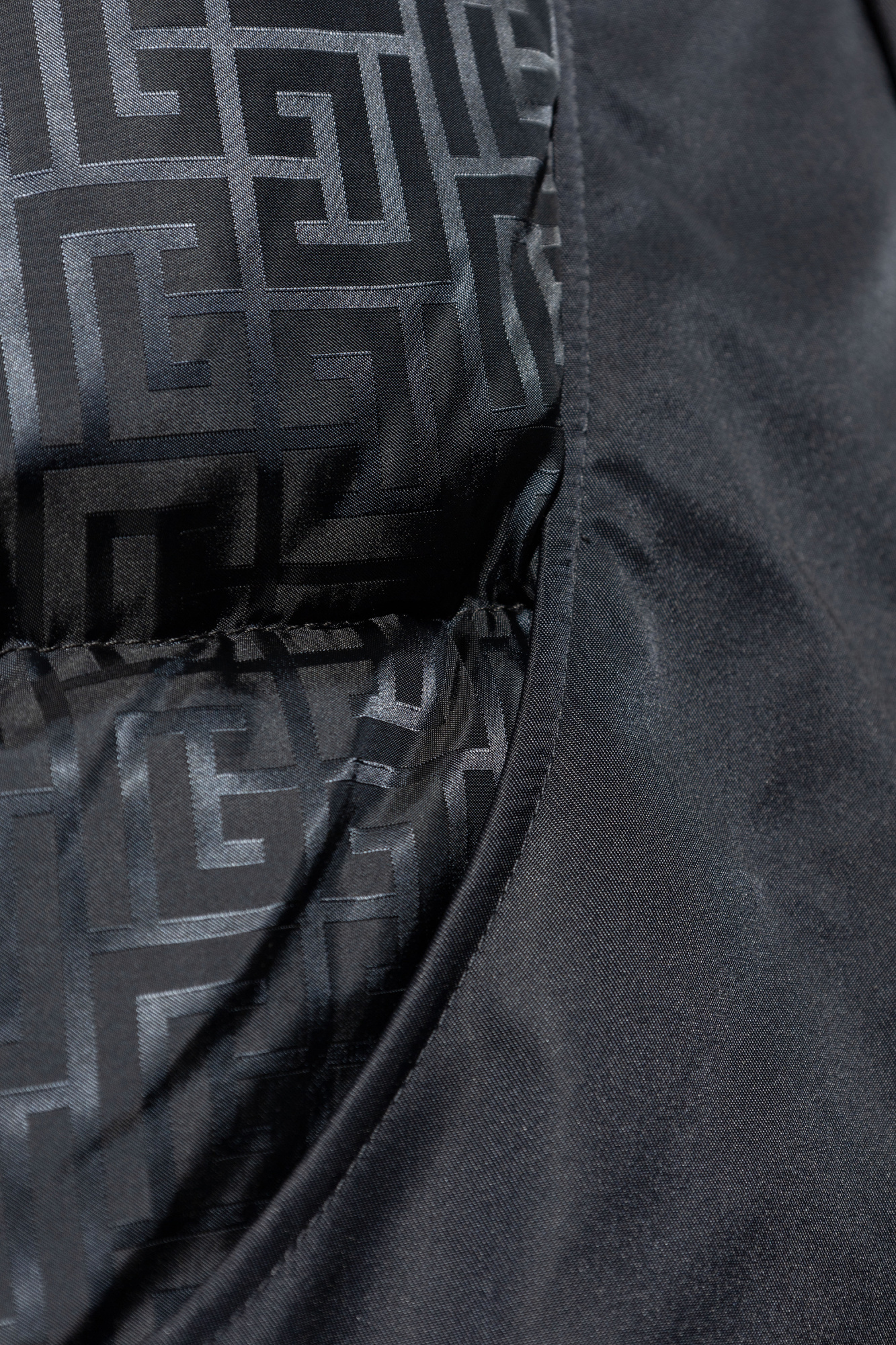 Balmain Monogram Printed Hooded Vest In Black