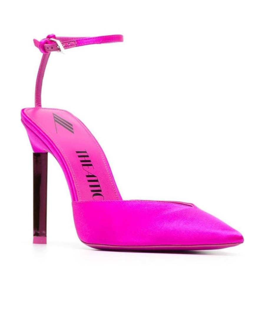 Attico Perine Raso Ankle-strap Pumps In Pink