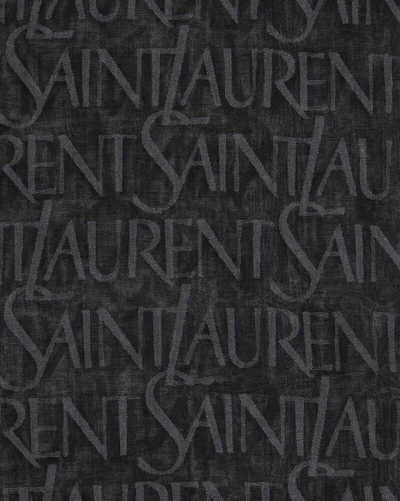 Saint Laurent Large Square Scarf In Black