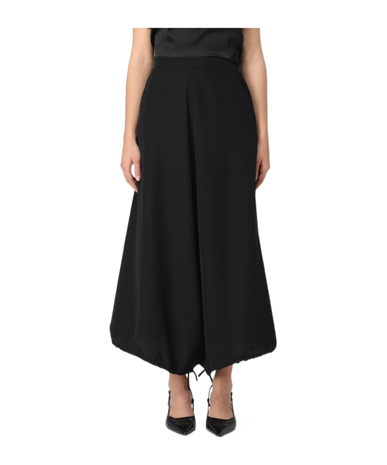 Shop Emporio Armani Side Pocket Skirt In Black
