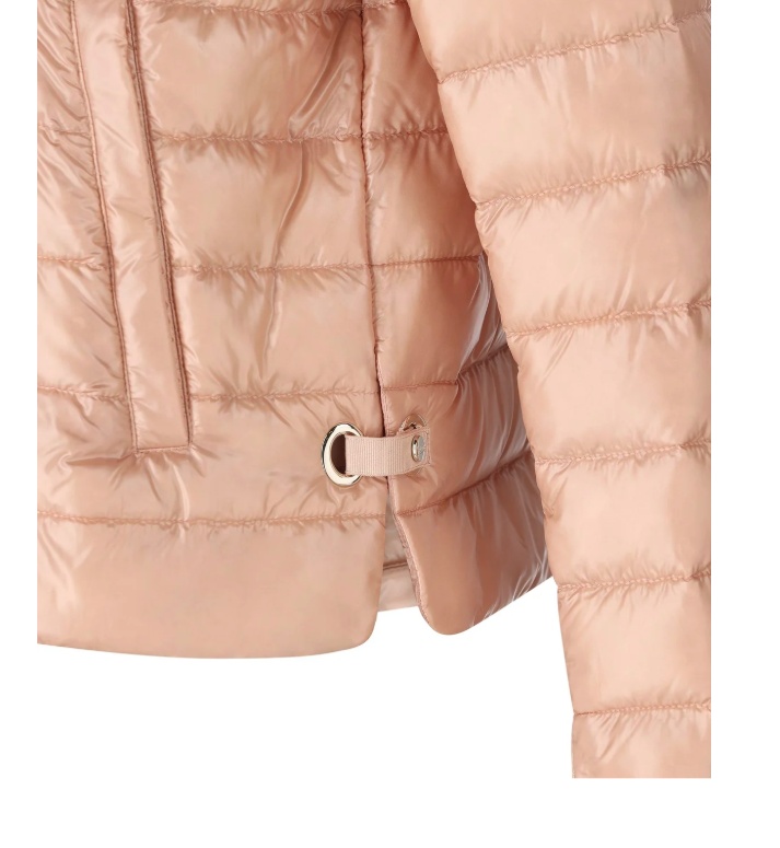 Herno Quilted Hooded Drawstring Puffer Jacket In Nude