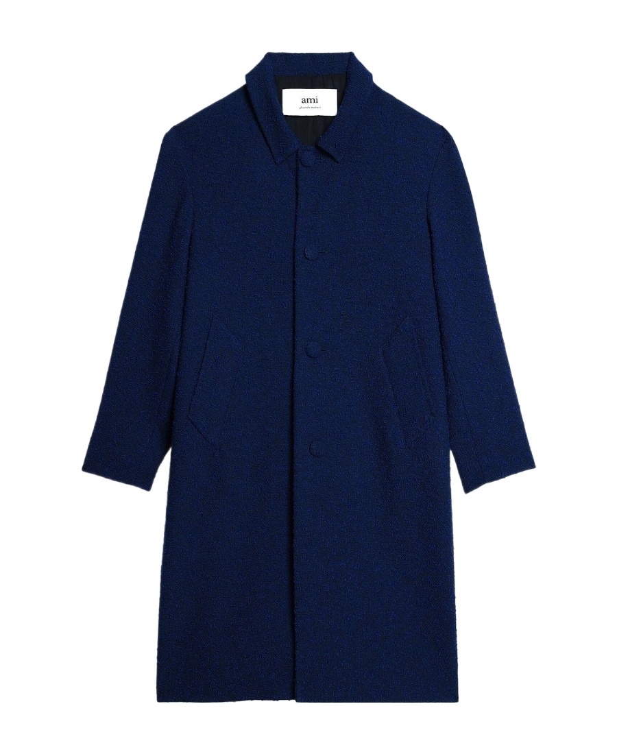 Shop Ami Alexandre Mattiussi Single-breasted Coat In Black