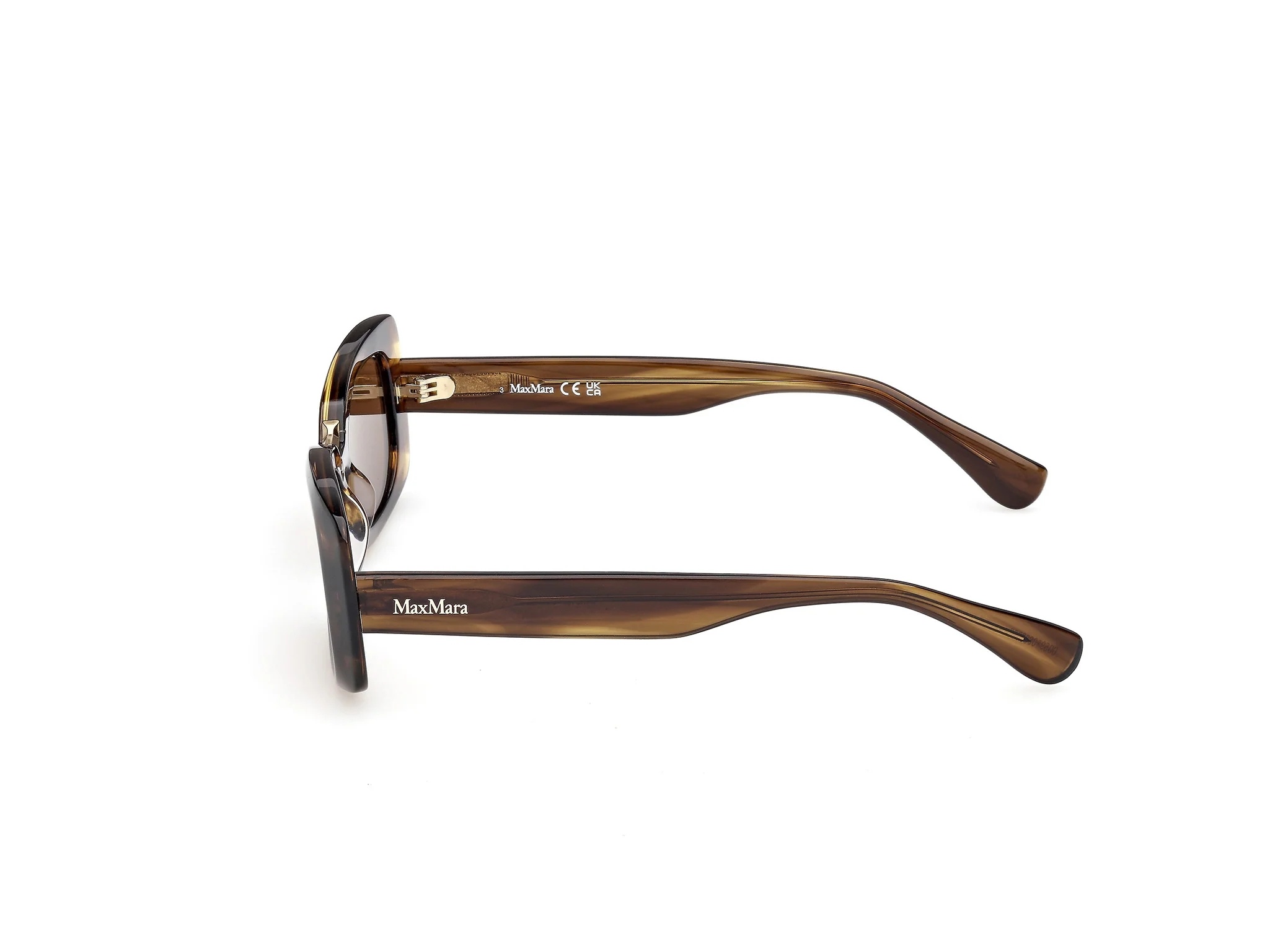 Max Mara Rectangular Frame Sunglasses In Brown