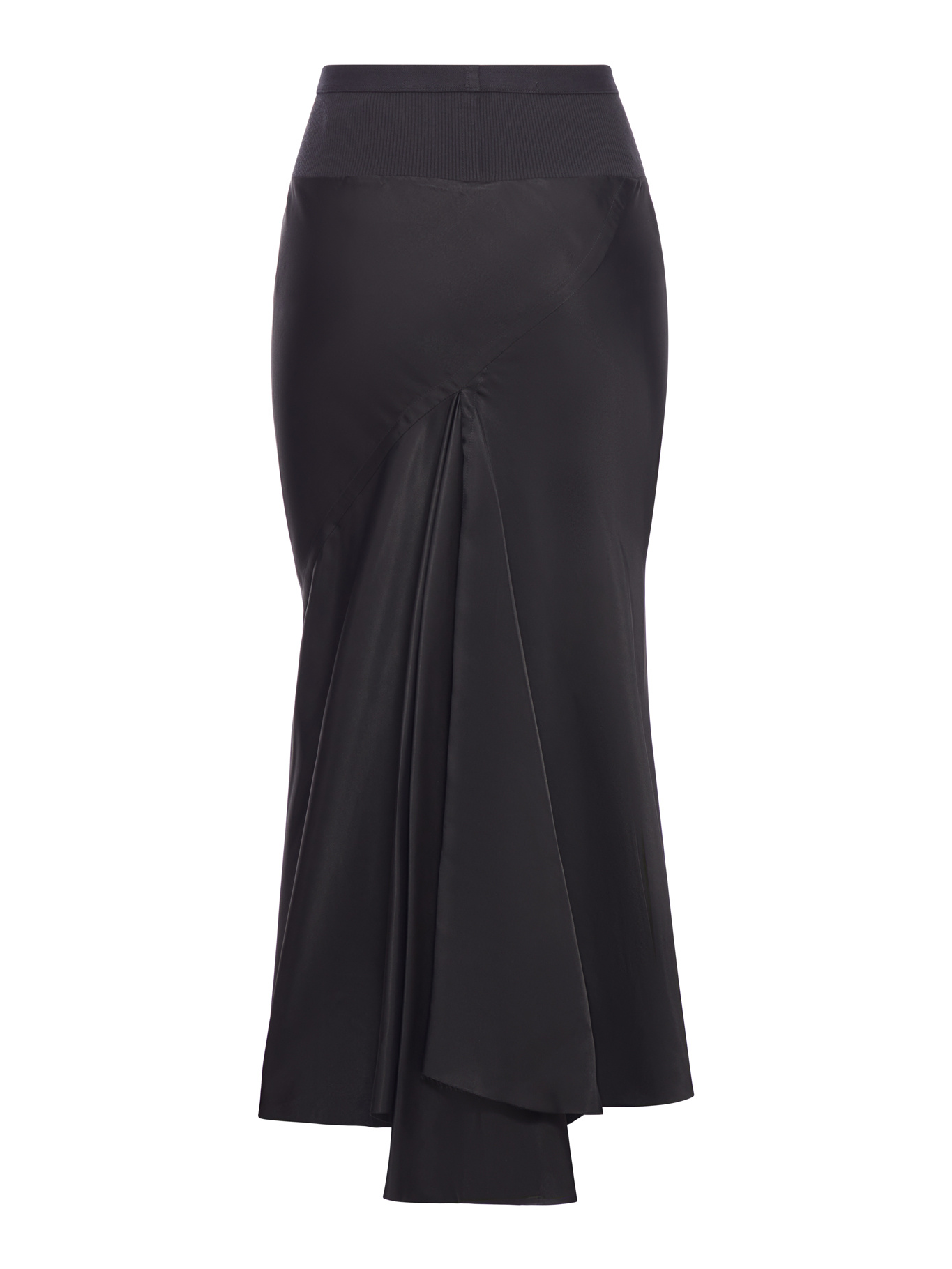 Rick Owens A-line Bias-cut Skirt In Black